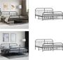 VidaXL Bedframe met hoofd- en voeteneinde metaal zwart 193x203 cm Bedframe Bedframes Tweepersoonsbed Bed - Thumbnail 1