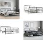 VidaXL Bedframe met hoofd- en voeteneinde metaal zwart 193x203 cm Bedframe Bedframes Tweepersoonsbed Bed - Thumbnail 2