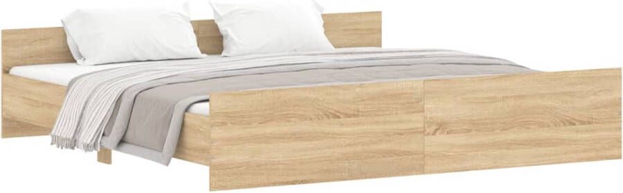VidaXL -Bedframe-met-hoofd--en-voeteneinde-sonoma-eikenkleur-180x200-cm - Foto 3