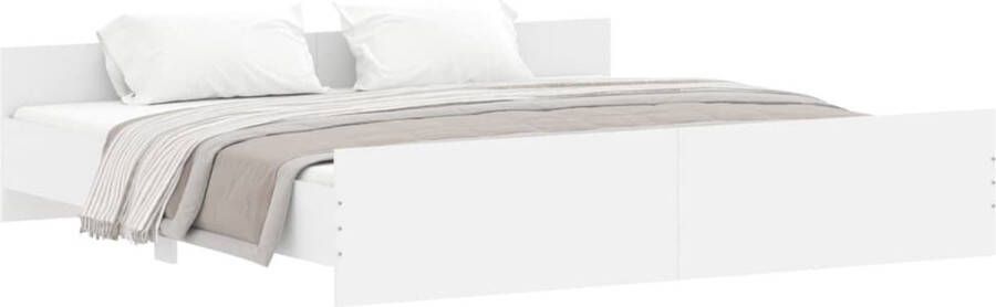 VidaXL -Bedframe-met-hoofd--en-voeteneinde-wit-180x200-cm - Foto 3