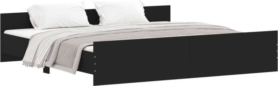 VidaXL -Bedframe-met-hoofd--en-voeteneinde-zwart-180x200-cm - Foto 3