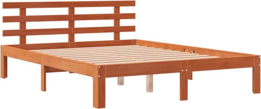 VidaXL Bedframe zonder matras massief grenenhout wasbruin 140x200 cm - Foto 4