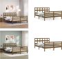 VidaXL Bedframe met hoofdbord hout honingbruin 160x200 cm Bedframe Bedframes Bed Tweepersoonsbed - Thumbnail 2