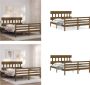 VidaXL Bedframe met hoofdbord hout honingbruin 160x200 cm Bedframe Bedframes Bed Tweepersoonsbed - Thumbnail 1