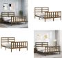 VidaXL Bedframe met hoofdbord hout honingbruin 4FT Small Double Bedframe Bedframes Bed Tweepersoonsbed - Thumbnail 2