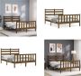 VidaXL Bedframe met hoofdbord hout honingbruin 4FT Small Double Bedframe Bedframes Bed Tweepersoonsbed - Thumbnail 3