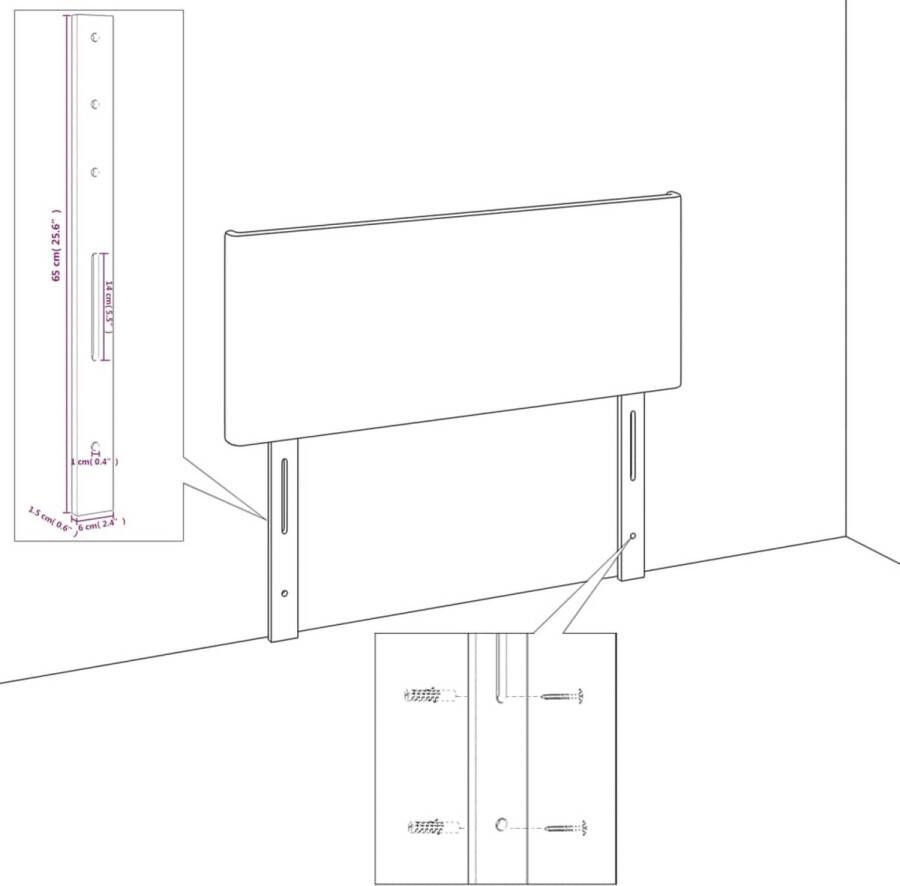 VidaXL -Bedframe-met-hoofdbord-kunstleer-bruin-120x200-cm - Foto 2