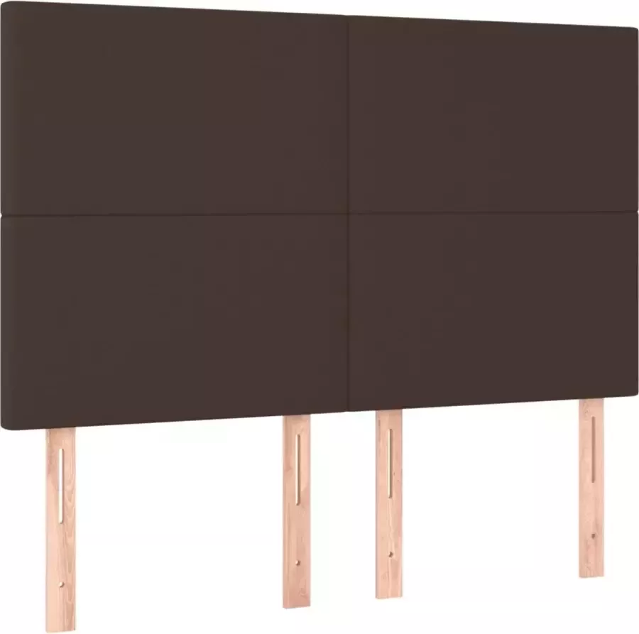 VidaXL Bedframe Viana zonder matras kunstleer bruin 140x200 cm