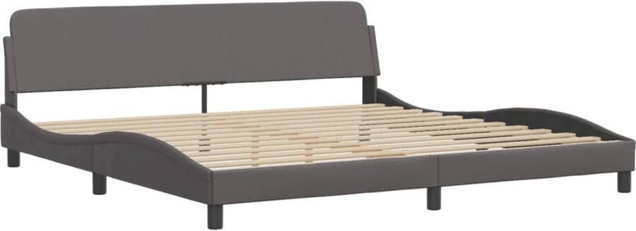 VidaXL Bedframe zonder matras Zadar kunstleer grijs 200x200 cm - Foto 10