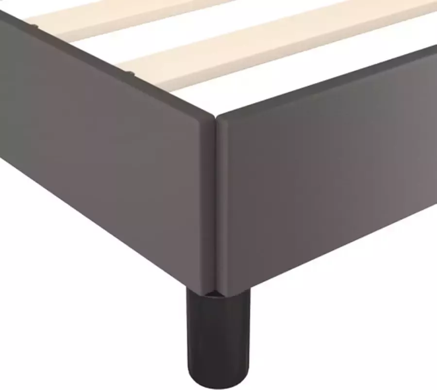 VIDAXL Bedframe met hoofdeinde zonder matras 80x200 cm grijs - Foto 3