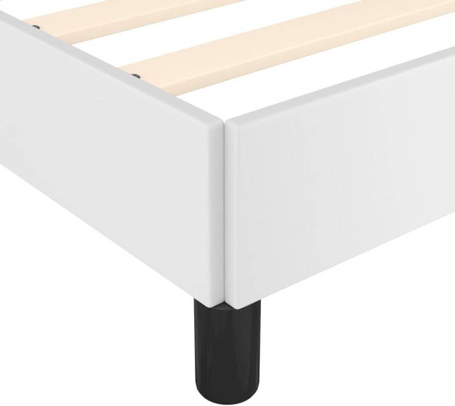 VidaXL -Bedframe-met-hoofdbord-kunstleer-wit-140x190-cm - Foto 5