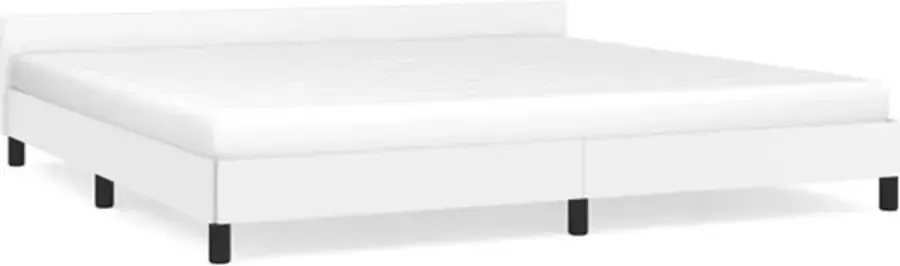 VidaXL Bedframe met hoofdeinde zonder matras 200x200 cm wit - Foto 2