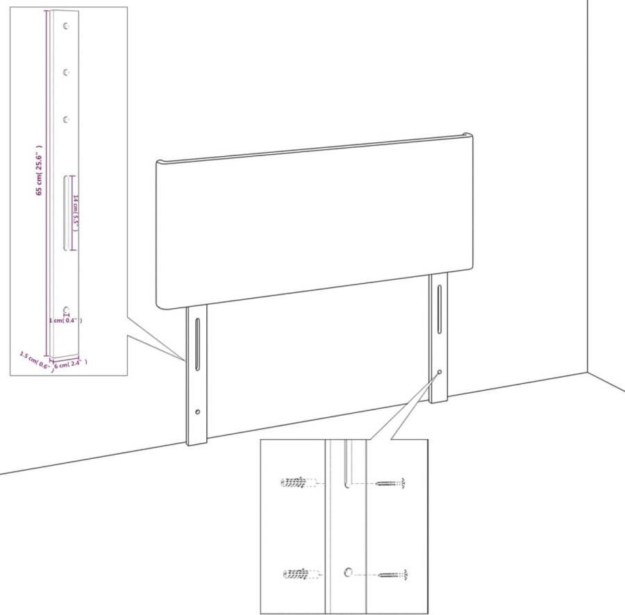 VidaXL -Bedframe-met-hoofdbord-kunstleer-zwart-100x200-cm