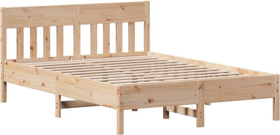 VidaXL -Bedframe-met-hoofdbord-massief-grenenhout-160x200-cm - Foto 3