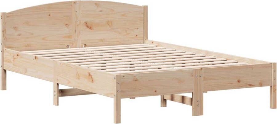 VidaXL -Bedframe-met-hoofdbord-massief-grenenhout-160x200-cm - Foto 3