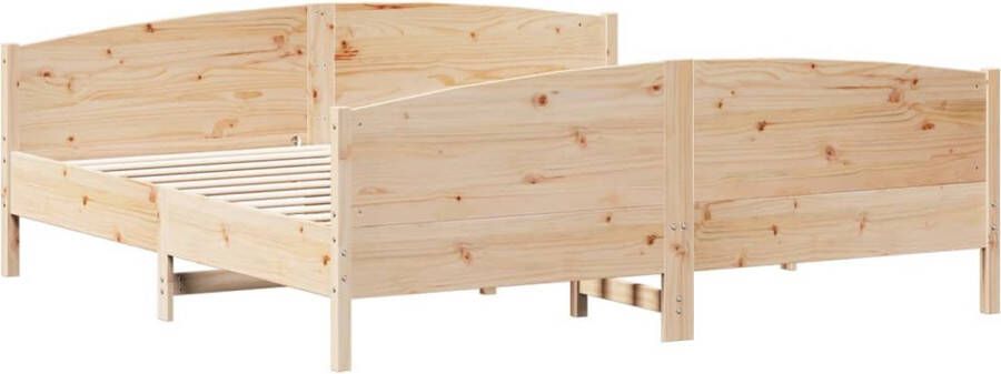 VidaXL -Bedframe-met-hoofdbord-massief-grenenhout-180x200-cm - Foto 3