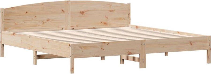 VidaXL -Bedframe-met-hoofdbord-massief-grenenhout-180x200-cm - Foto 3