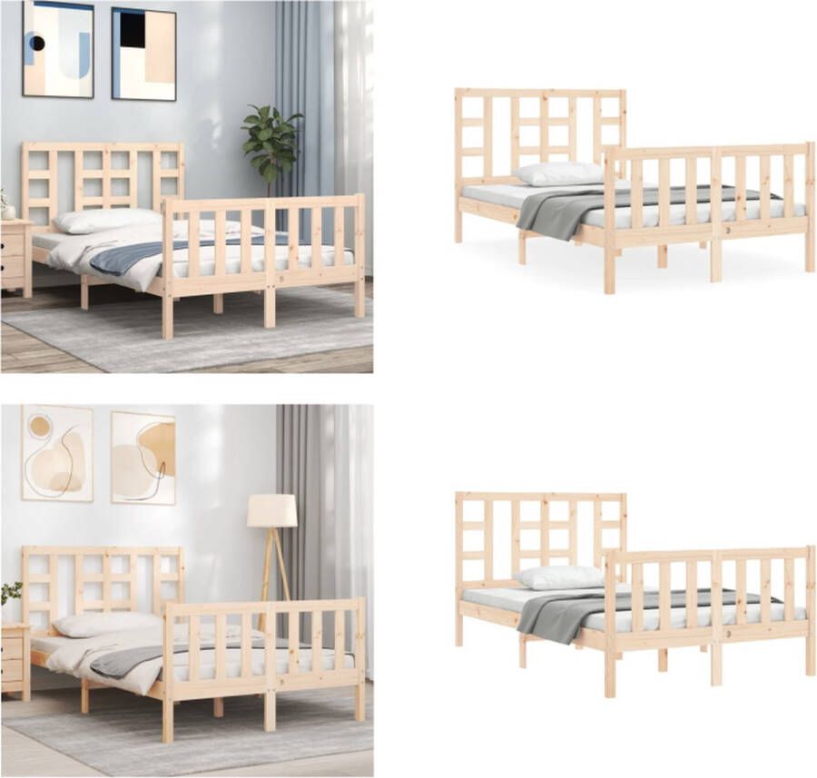 VidaXL Bedframe zonder matras massief grenenhout 120x200 cm Bedframe Bedframes Bed Tweepersoonsbed - Foto 14