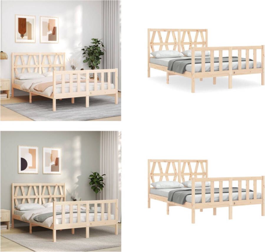 VidaXL Bedframe zonder matras massief grenenhout 120x200 cm Bedframe Bedframes Bed Tweepersoonsbed - Foto 8