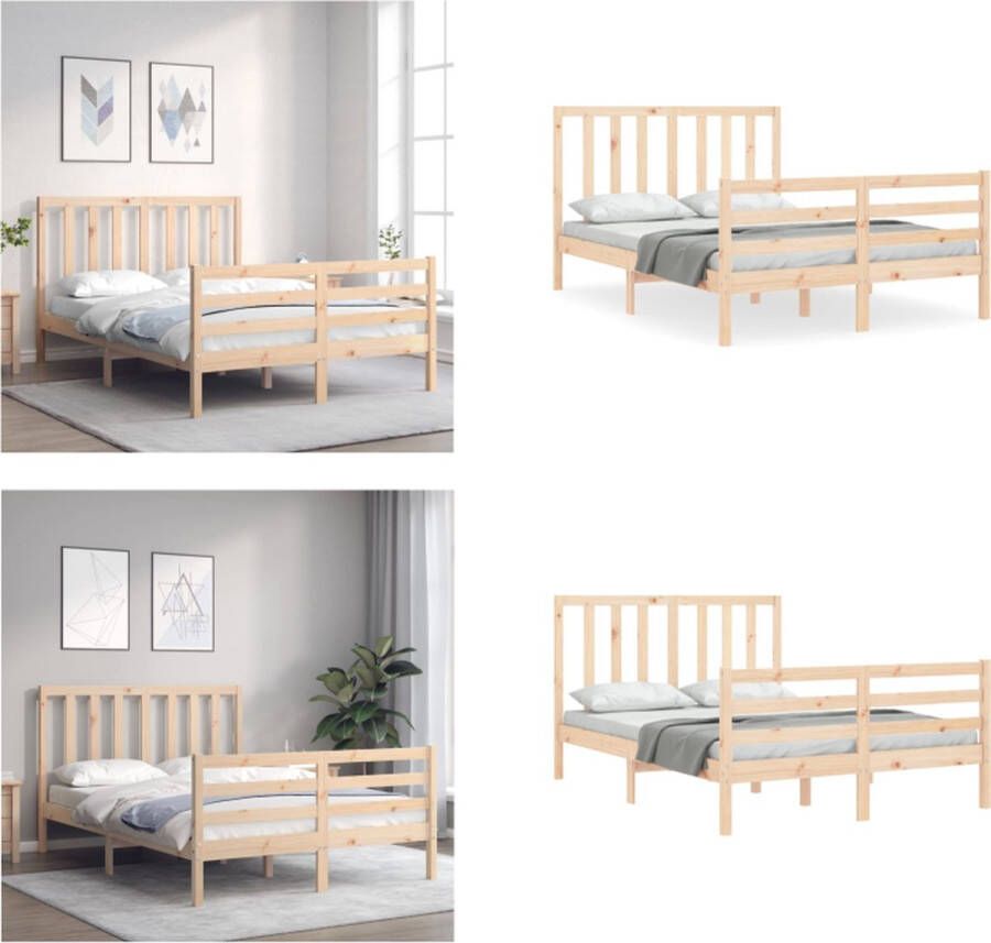 VidaXL Bedframe zonder matras massief grenenhout 120x200 cm Bedframe Bedframes Bed Tweepersoonsbed - Foto 10