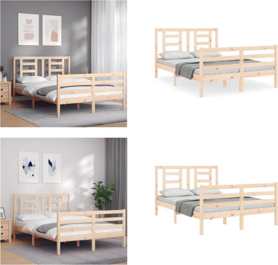 VidaXL Bedframe zonder matras massief grenenhout 120x200 cm Bedframe Bedframes Bed Tweepersoonsbed - Foto 11