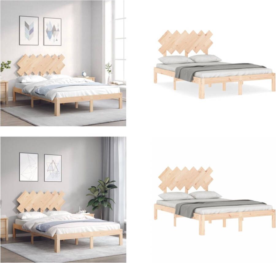 VidaXL Bedframe zonder matras massief grenenhout 120x200 cm Bedframe Bedframes Bed Tweepersoonsbed - Foto 2