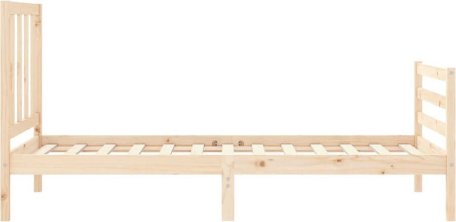 VidaXL -Bedframe-met-hoofdbord-massief-hout-2FT6-Small-Single - Foto 6