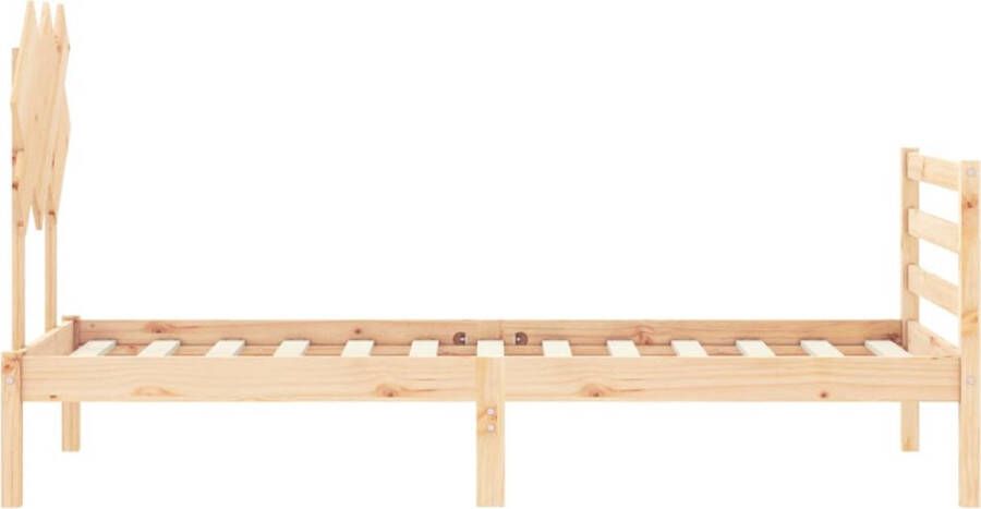 VidaXL -Bedframe-met-hoofdbord-massief-hout-2FT6-Small-Single - Foto 4