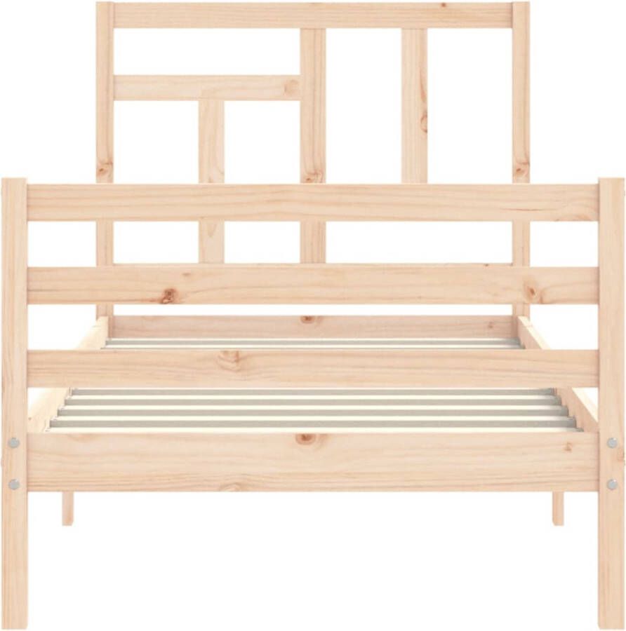 VidaXL -Bedframe-met-hoofdbord-massief-hout-2FT6-Small-Single - Foto 10