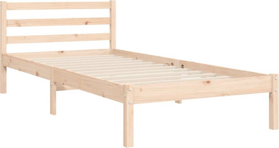 VidaXL -Bedframe-met-hoofdbord-massief-hout-2FT6-Small-Single - Foto 4