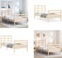 VidaXL Bedframe met hoofdbord massief hout 2FT6 Small Single Bedframe Bedframes Bed Eenpersoonsbed - Thumbnail 3