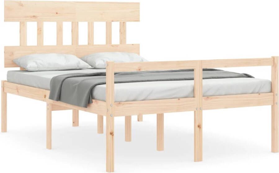 VidaXL -Bedframe-met-hoofdbord-massief-hout-4FT6-Double - Foto 18