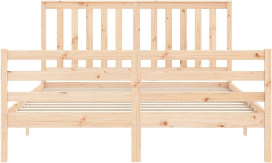 VidaXL -Bedframe-met-hoofdbord-massief-hout-5-FT-King-Size - Foto 5