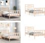 VidaXL Bedframe met hoofdbord massief hout 90x190 cm Bedframe Bedframes Bed Eenpersoonsbed - Thumbnail 2