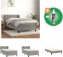 VidaXL Boxspringbed Fluweel Pocketvering Middelhard Incl matras en topmatras 193x93x78 88cm Lichtgrijs Bed Inclusief Reiniger - Thumbnail 2