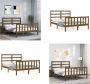 VidaXL Bedframe met hoofdbord massief hout honingbruin 120x200 cm Bedframe Bedframes Bed Tweepersoonsbed - Thumbnail 2