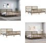 VidaXL Bedframe met hoofdbord massief hout honingbruin 180x200 cm Bedframe Bedframes Bed Tweepersoonsbed - Thumbnail 2