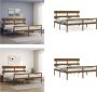 VidaXL Bedframe met hoofdbord massief hout honingbruin 200x200 cm Bedframe Bedframes Bed Tweepersoonsbed - Thumbnail 1