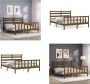 VidaXL Bedframe met hoofdbord massief hout honingbruin 5FT King Size Bedframe Bedframes Bed Tweepersoonsbed - Thumbnail 3