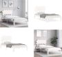 VidaXL Bedframe met hoofdbord massief hout wit 100x200 cm Bedframe Bedframes Bed Eenpersoonsbed - Thumbnail 3