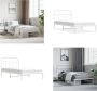 VidaXL Bedframe met hoofdbord metaal wit 107x203 cm Bedframe Bedframes Eenpersoonsbed Bed - Thumbnail 2