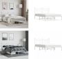 VidaXL Bedframe met hoofdbord metaal wit 140x190 cm Bedframe Bedframes Tweepersoonsbed Bed - Thumbnail 3