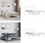 VidaXL Bedframe met hoofdbord metaal wit 140x200 cm Bedframe Bedframes Tweepersoonsbed Bed - Thumbnail 1