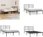 VidaXL Bedframe met hoofdbord metaal zwart 120x190 cm Bedframe Bedframes Tweepersoonsbed Bed - Thumbnail 3