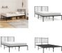 VidaXL Bedframe met hoofdbord metaal zwart 120x200 cm Bedframe Bedframes Tweepersoonsbed Bed - Thumbnail 1