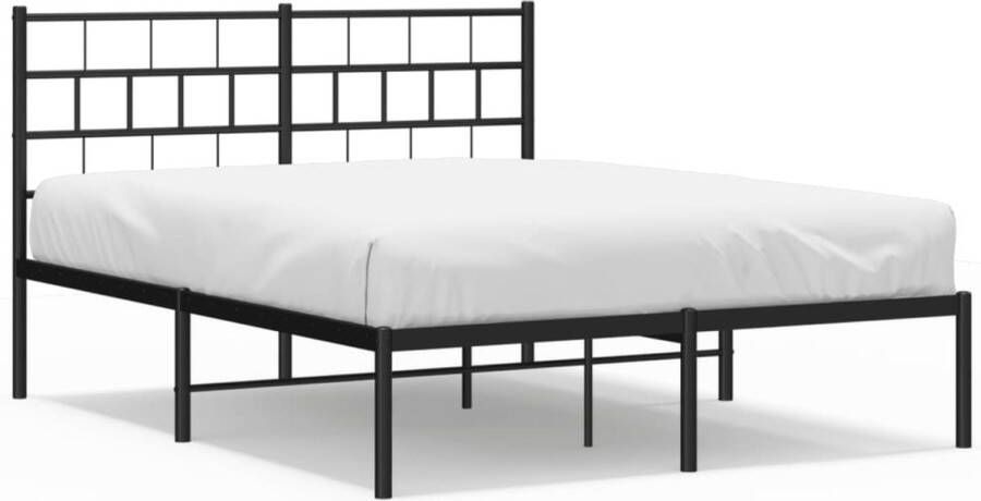 VidaXL -Bedframe-met-hoofdbord-metaal-zwart-160x200-cm - Foto 6