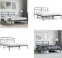 VidaXL Bedframe met hoofdbord metaal zwart 180x200 cm Bedframe Bedframes Tweepersoonsbed Bed - Thumbnail 1