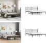 VidaXL Bedframe met hoofdbord metaal zwart 180x200 cm Bedframe Bedframes Tweepersoonsbed Bed - Thumbnail 2