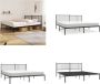 VidaXL Bedframe met hoofdbord metaal zwart 183x213 cm Bedframe Bedframes Tweepersoonsbed Bed - Thumbnail 1