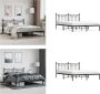 VidaXL Bedframe met hoofdbord metaal zwart 183x213 cm Bedframe Bedframes Tweepersoonsbed Bed - Thumbnail 2